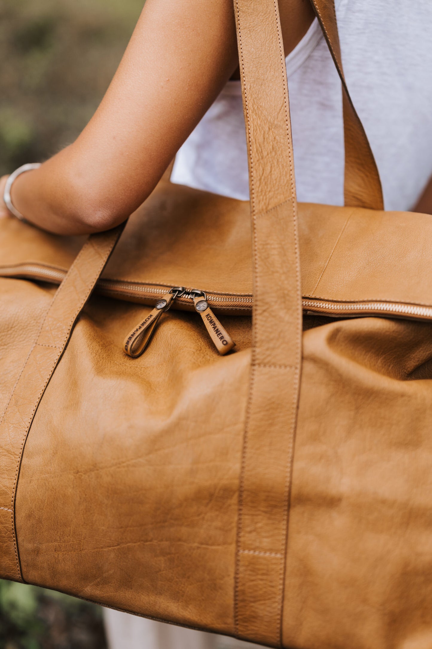 Kerina Travel Bag By Kompanero - Tobacco