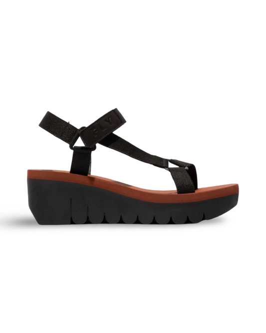 Yefa Sandal By Fly London - Black/Brick