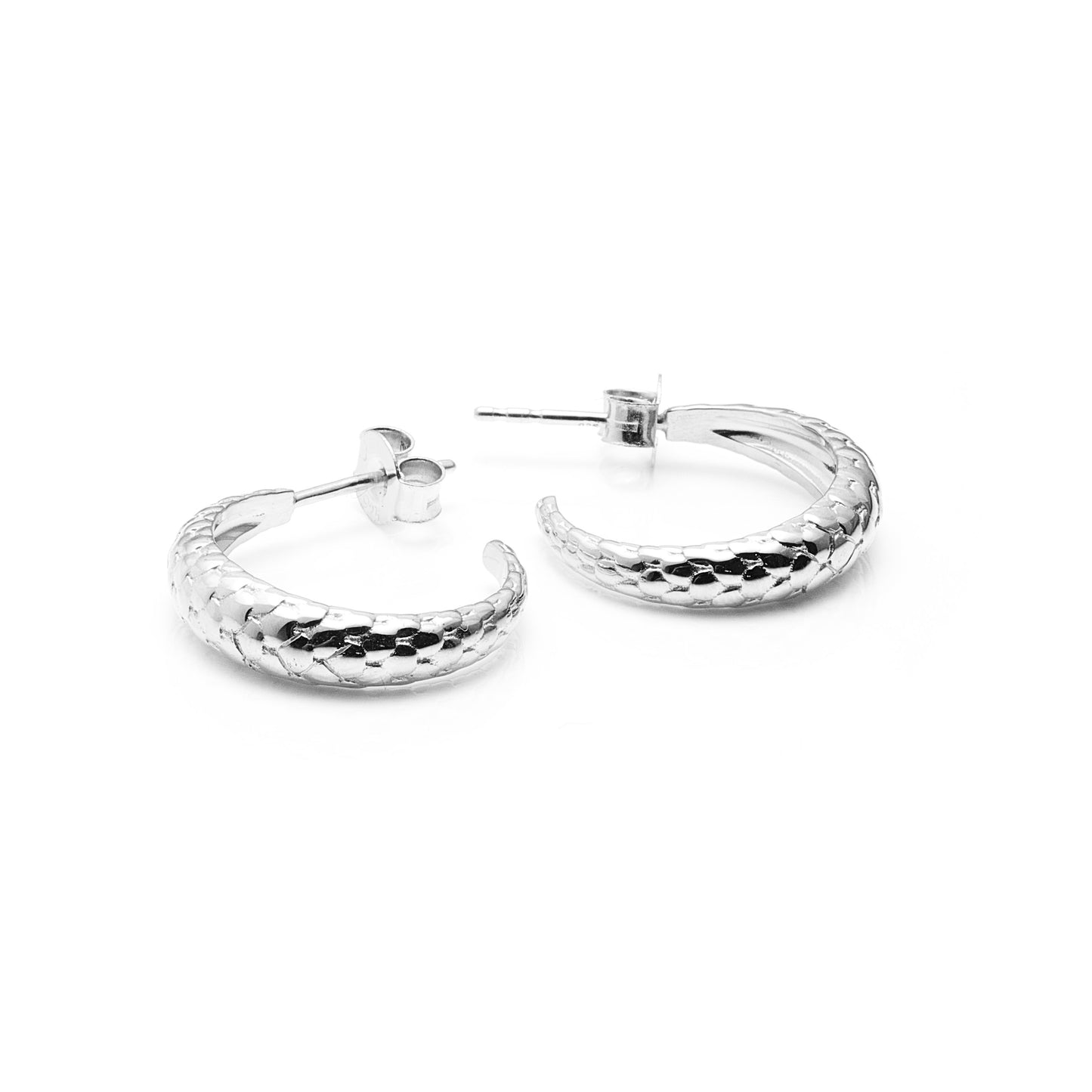 Infinity Hoops By Silk and Steel - Silver