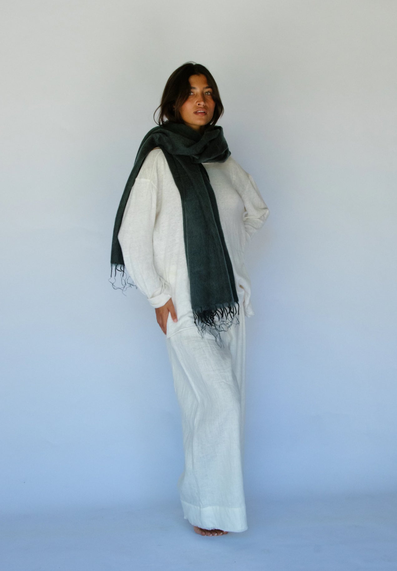 Shawl Scarf By Hobo & Hatch - Charcoal