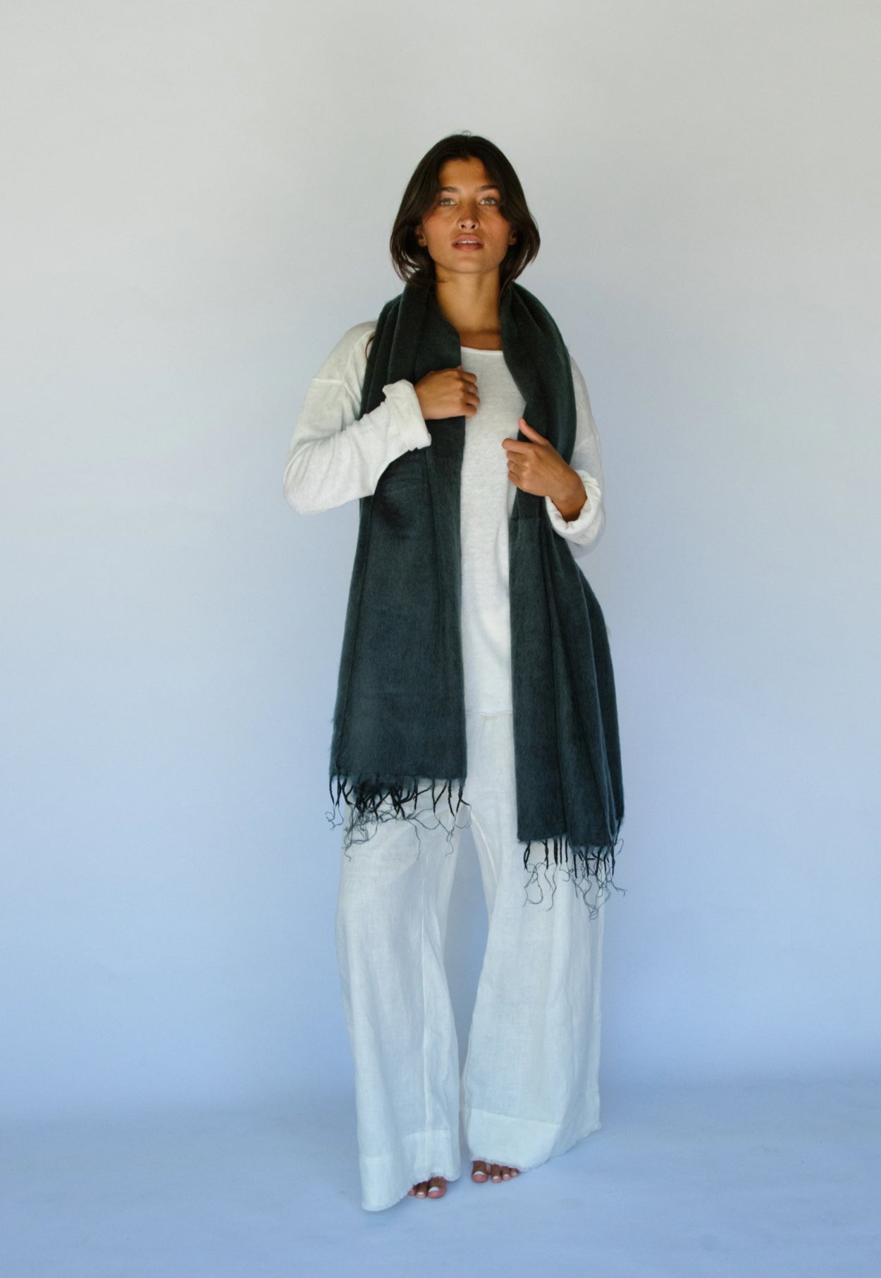 Shawl Scarf By Hobo & Hatch - Charcoal