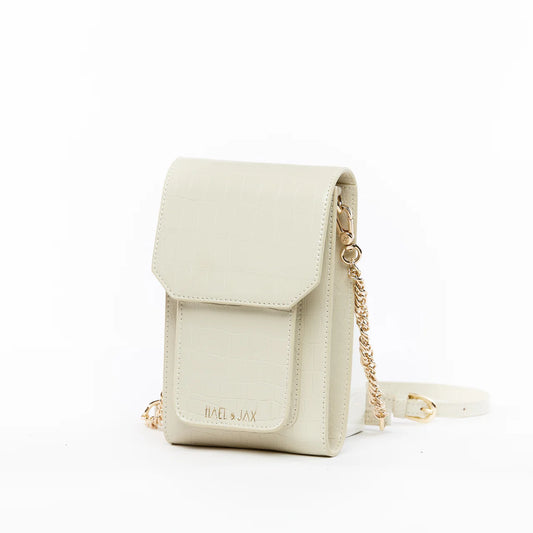 Paloma Bag By Hael & Jax - Ivory Croc