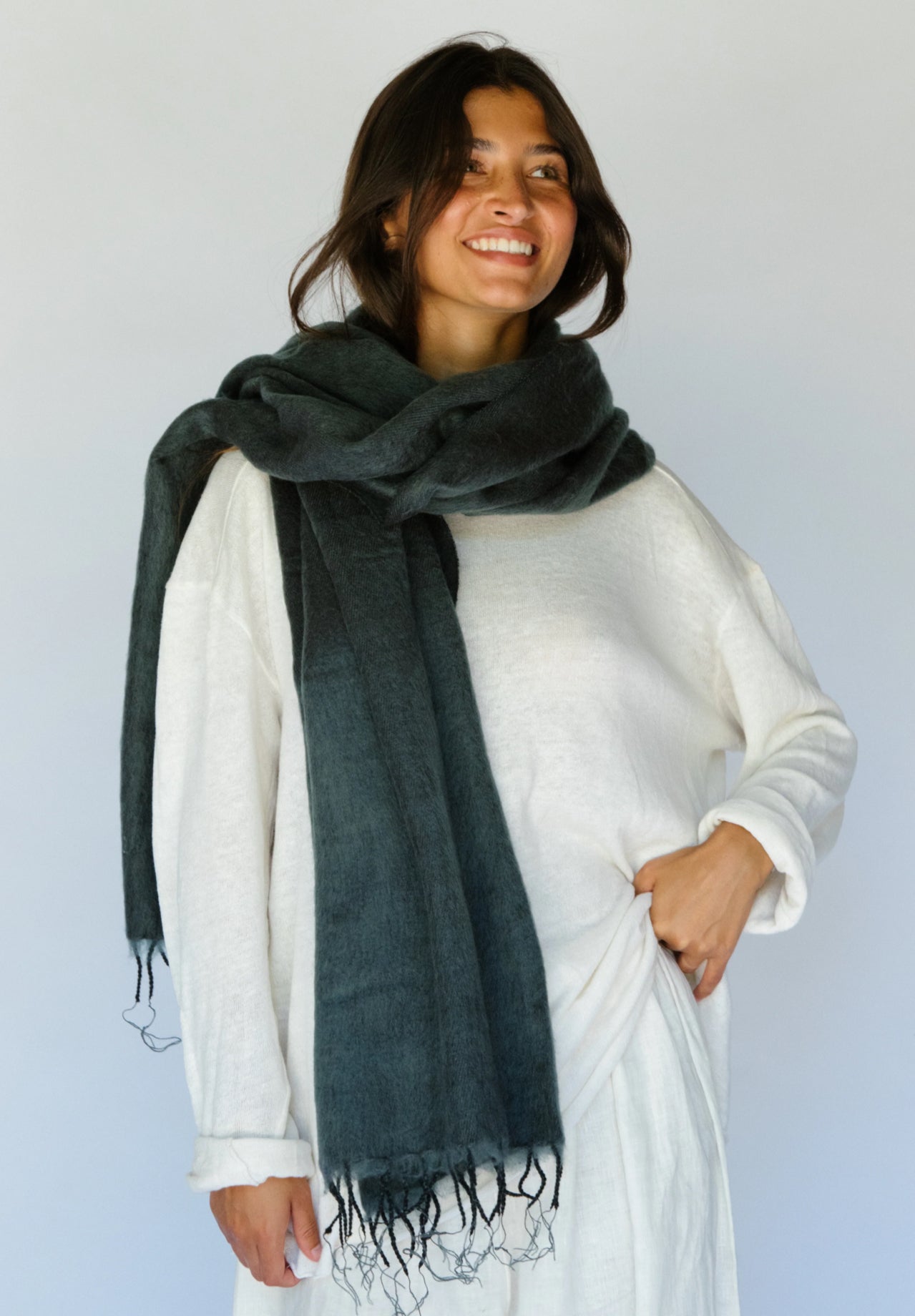 Shawl Scarf By Hobo & Hatch - Charcoal