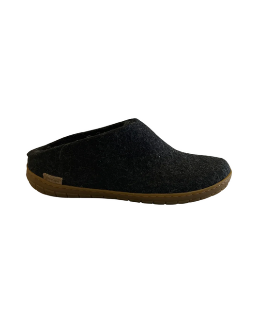 The Slip On with Rubber Sole By Glerups - Charcoal