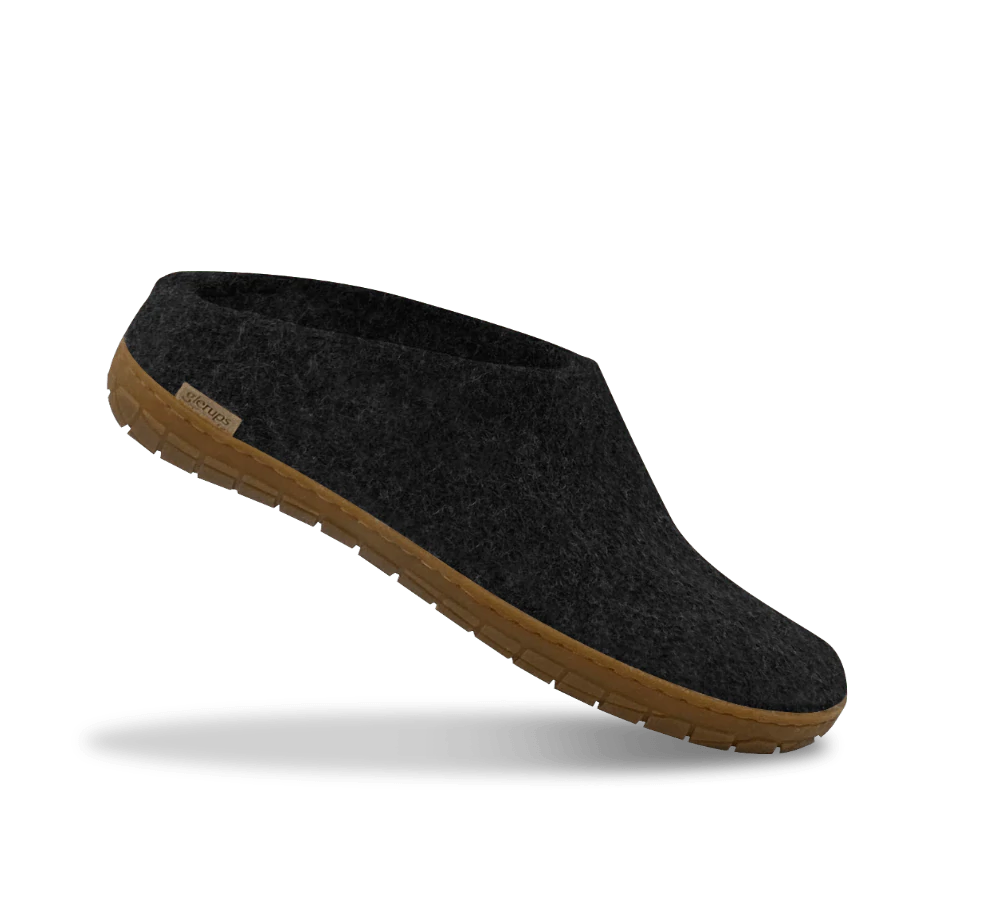 The Slip On with Rubber Sole By Glerups - Charcoal